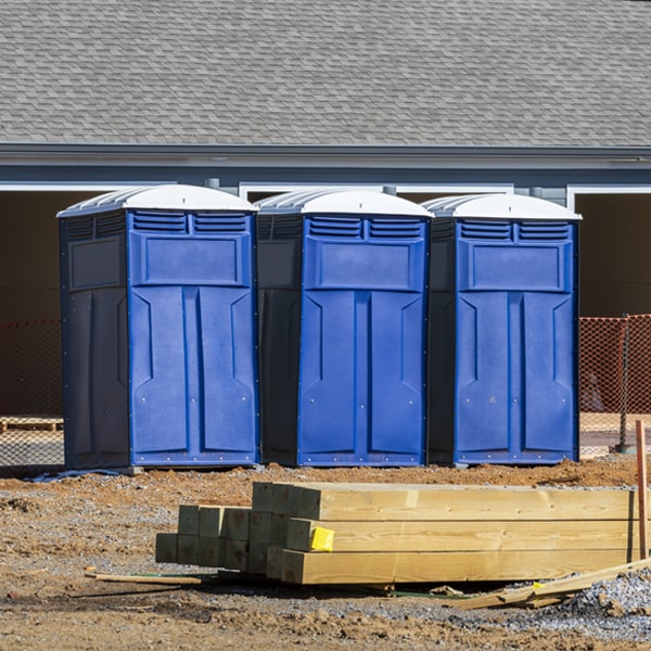 how often are the portable restrooms cleaned and serviced during a rental period in Pen Mar